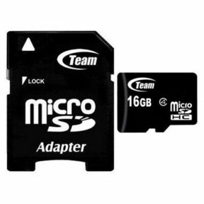 MicroSDHC TeamGroup 16GB Class 4 + adapterrel